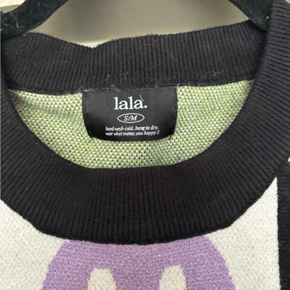 Dressed in LALA Black and White Checkered Set with Smiley Faces - Picture 2 of 3